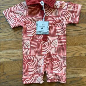 Kate Quinn Red and Cream Bodysuit